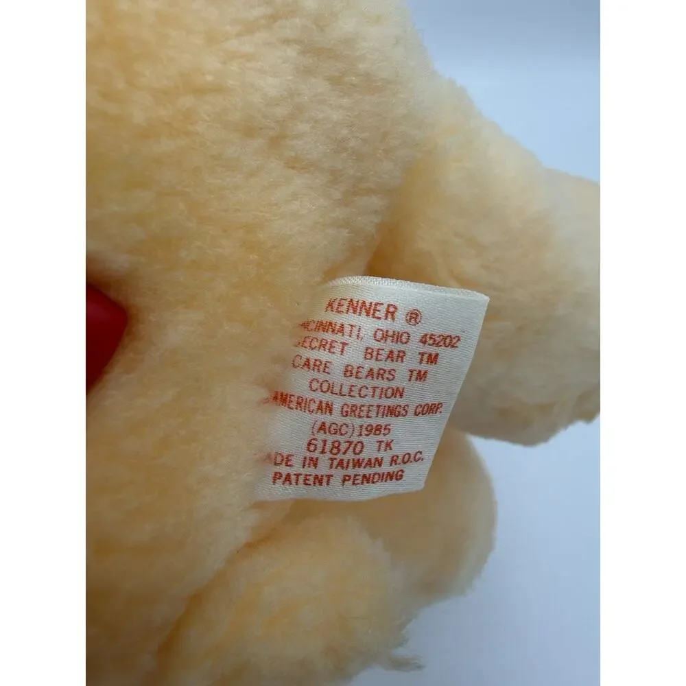 Care Bears Talking Secret Heart Plush Stuffed Animal Toy Vintage 80s Kenner Lock